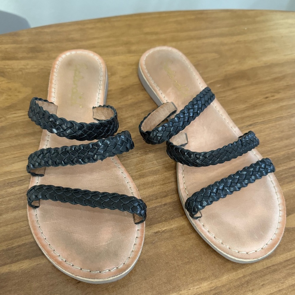 Splendid Women’s Black Braided Thora sandal size 8